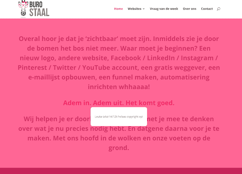 Resultaat anti copy plugin met kleur