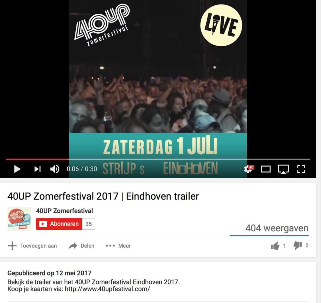 Video SEO link in je omschrijving